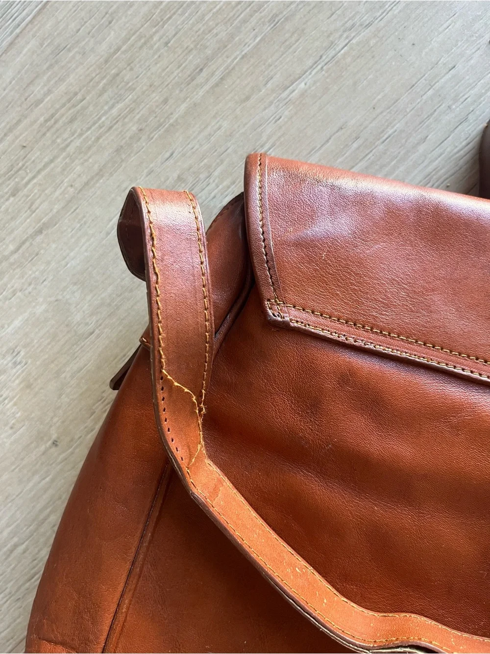 *PROJECT” Leather Messenger Bag in Cognac Brown - Classic Men’s Crossbody